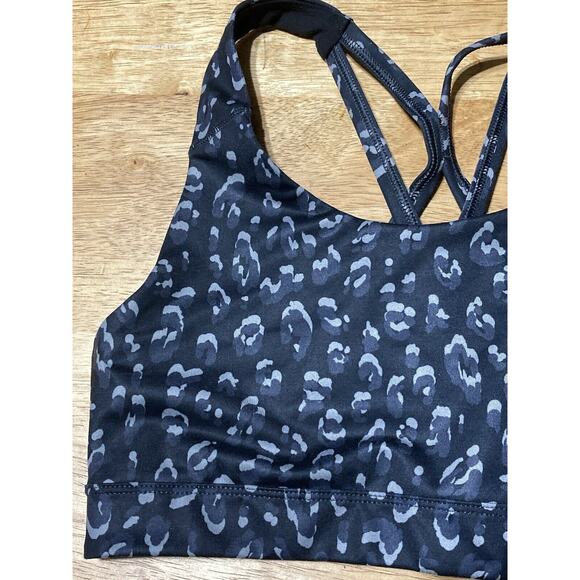 Old Navy Active Black Gray Camo Medium Support Sports Bra Size SMALL - Picture 2 of 5
